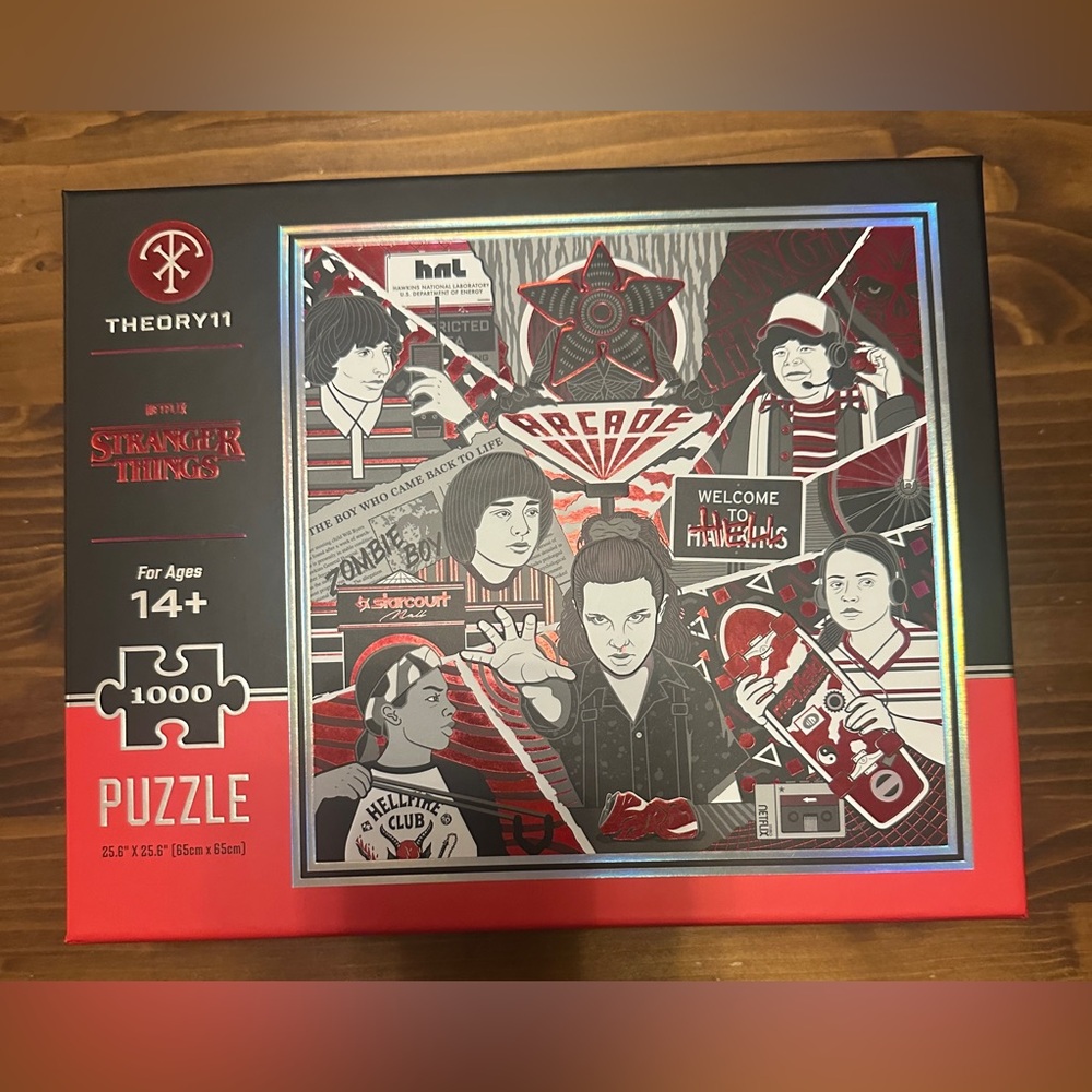 Theory Stranger Things Arcade Puzzle - Red, Black, and Gray 🧩